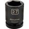 Dynamic 3/4" Drive Standard Socket, Black Phosphate, Tools 3/4" Drive 6 Point Metric, 27mm Standard Length D020027 - alternate 2